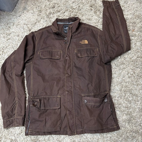 THE NORTH FACE JACKET CHORE COAT BROWN CANVAS SIZE M MANS